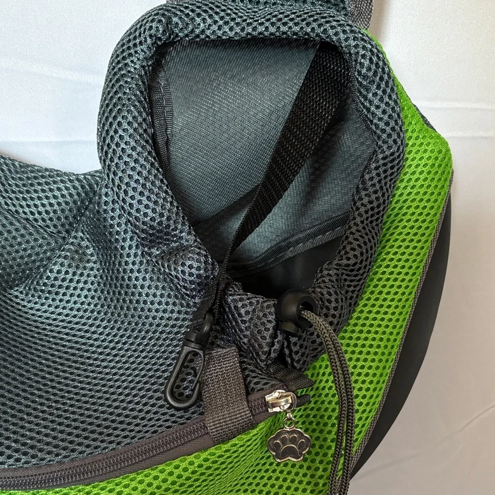 🆕Dog Crossbody Satchel Dog Purs..ppy Black & Green Stylish Pet Sling Carrier